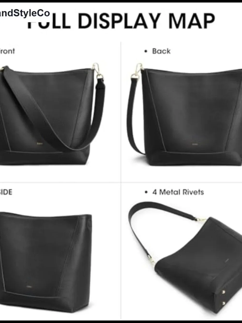 Top Grain Leather Bucket Bag for Women Crossbody Shoulder Tote